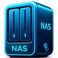 Icône NAS 2 baies style AxonRecup – récupération de données sur NAS Synology / QNAP.
