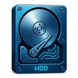 Icône HDD stylisée AxonRecup – récupération de données sur disque dur mécanique.