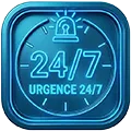 Bouton de sélection : Urgence Critique 24/7 (Intervention immédiate nuit et week-end)
