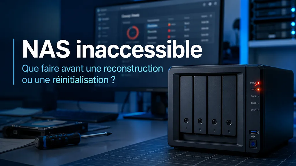 NAS inaccessible : que faire avant de tenter une reconstruction ou une réinitialisation ?