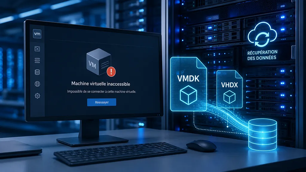Machine virtuelle inaccessible : comment récupérer les données d’un VMDK ou VHDX ?